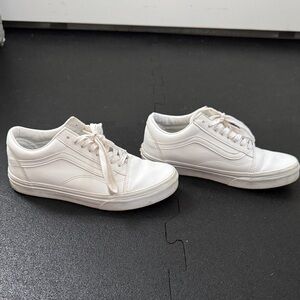 Vans Leather White Low-Top Sneakers